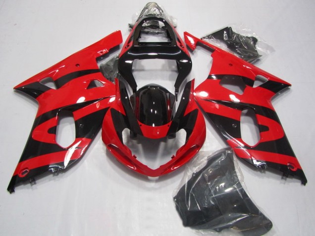 2001-2003 Schwarz Rot Suzuki GSXR 750 Motorrad Verkleidungen 2001-2003 Schwarz Rot Suzuki GSXR 750 Motorrad Verkleidungen