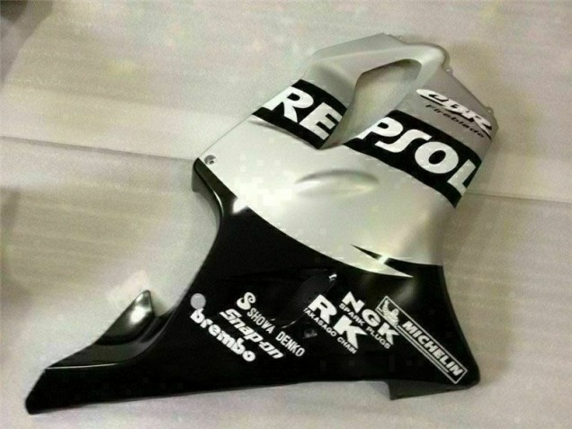 2001-2003 Schwarz Silber Repsol Honda CBR600 F4i Motorrad Verkleidung 2001-2003 Schwarz Silber Repsol Honda CBR600 F4i Motorrad Verkleidung