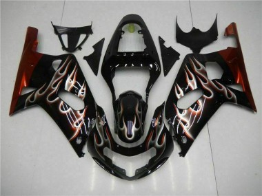 2001-2003 Schwarz Suzuki GSXR 600/750 Motorrad Verkleidungen