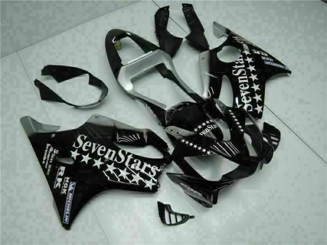 2001-2003 Schwarz weißes SevenStarss Honda CBR600 F4i Motorrad Verkleidung 2001-2003 Schwarz weißes SevenStarss Honda CBR600 F4i Motorrad Verkleidung