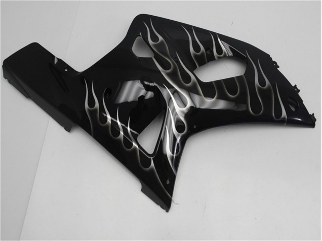 2001-2003 Schwarze weiße Flamme Suzuki GSXR 600/750 Motorrad Verkleidung 2001-2003 Schwarze weiße Flamme Suzuki GSXR 600/750 Motorrad Verkleidung