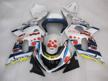 2001-2003 Weiß Blau Dunkel Hund Suzuki GSXR 600 Motorrad Verkleidung