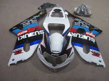 2001-2003 Weiß Blau Motul Suzuki GSXR 600 Motorrad Verkleidung