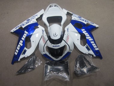 2001-2003 Weiß Blau Motul Suzuki GSXR 600 Motorrad Verkleidungen