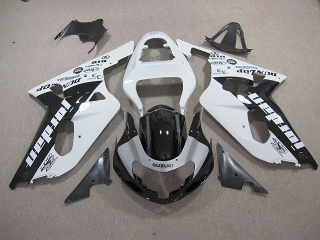 2001-2003 Weiß Schwarz Suzuki GSXR 600 Motorrad Verkleidung 2001-2003 Weiß Schwarz Suzuki GSXR 600 Motorrad Verkleidung