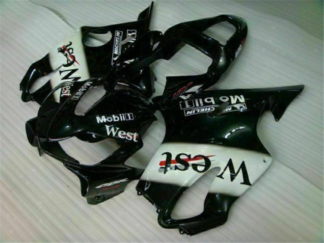 2001-2003 Weiß Schwarz West Honda CBR600 F4i Motorrad Verkleidung 2001-2003 Weiß Schwarz West Honda CBR600 F4i Motorrad Verkleidung