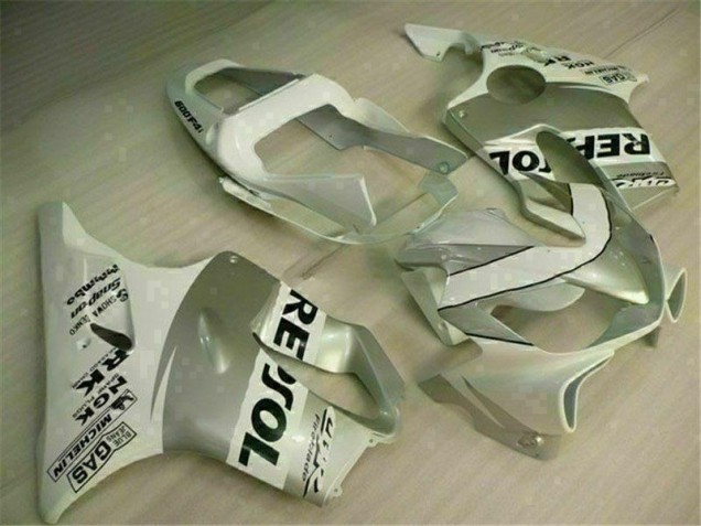 2001-2003 Weiß Silber Honda CBR600 F4i Motorrad Verkleidung 2001-2003 Weiß Silber Honda CBR600 F4i Motorrad Verkleidung