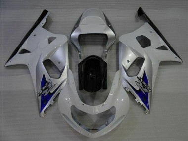 2001-2003 Weiß Silber Suzuki GSXR 600/750 Motorrad Verkleidung