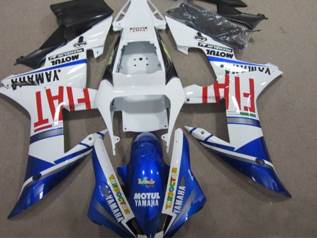 2002-2003 Blau Weiß Motul Fiat Yamaha YZF R1 Motorrad Verkleidung 2002-2003 Blau Weiß Motul Fiat Yamaha YZF R1 Motorrad Verkleidung