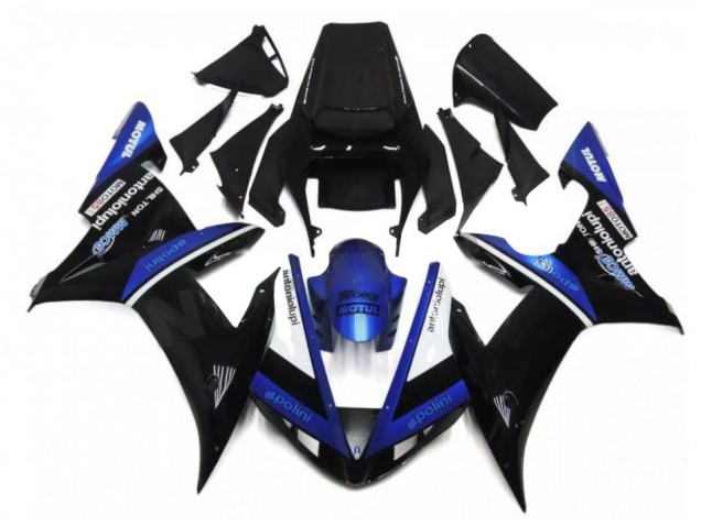2002-2003 Schwarz Blau Yamaha YZF R1 Motorrad Verkleidung 2002-2003 Schwarz Blau Yamaha YZF R1 Motorrad Verkleidung