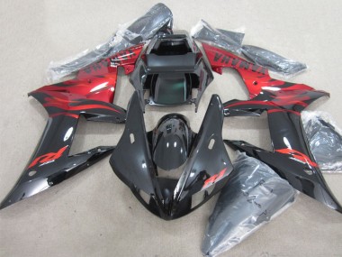 2002-2003 Schwarz Rot Aufkleber Yamaha YZF R1 Motorrad Verkleidung