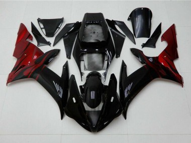 2002-2003 Schwarz Rot Yamaha YZF R1 Motorrad Verkleidung