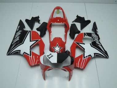 2002-2003 Schwarz Roter Stern Honda CBR900RR 954 Motorrad Verkleidung