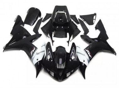 2002-2003 Schwarz Weiß Yamaha YZF R1 Motorrad Verkleidung