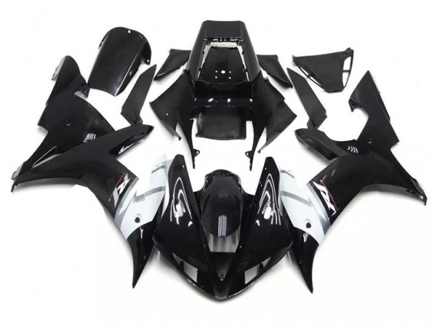 2002-2003 Schwarz Weiß Yamaha YZF R1 Motorrad Verkleidung 2002-2003 Schwarz Weiß Yamaha YZF R1 Motorrad Verkleidung