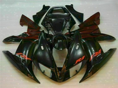2002-2003 Schwarz Yamaha YZF R1 Motor Verkleidungen