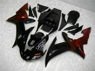 2002-2003 Schwarz Yamaha YZF R1 Motorradverkleidung Plastik Kits