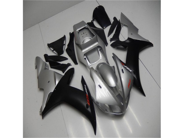2002-2003 Silber Schwarz Yamaha YZF R1 Motorrad Verkleidungen 2002-2003 Silber Schwarz Yamaha YZF R1 Motorrad Verkleidungen