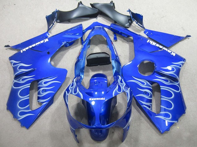2002-2006 Blau weiße Flamme Kawasaki ZX12R Motorrad Verkleidung 2002-2006 Blau weiße Flamme Kawasaki ZX12R Motorrad Verkleidung