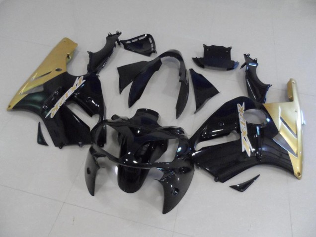 2002-2006 Schwarz und Gold Kawasaki ZX12R Motorrad Verkleidung 2002-2006 Schwarz und Gold Kawasaki ZX12R Motorrad Verkleidung