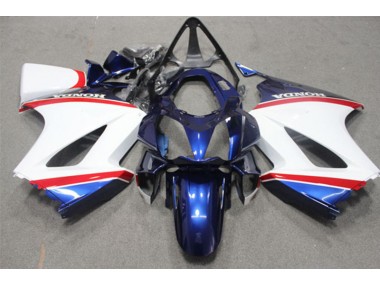 2002-2013 Blau Weiß Honda VFR800 Motorrad Verkleidung