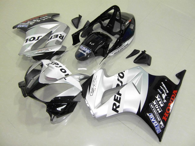 2002-2013 Silber Repsol Honda VFR800 Motorrad Verkleidung 2002-2013 Silber Repsol Honda VFR800 Motorrad Verkleidung