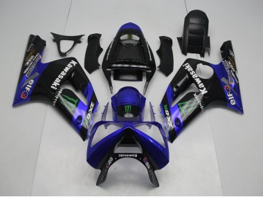 2003-2004 Blau Monster Kawasaki ZX6R Motorrad Verkleidung
