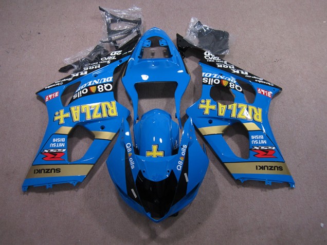 2003-2004 Blau Rizla Q8 Oils Suzuki GSXR 1000 Motorrad Verkleidung 2003-2004 Blau Rizla Q8 Oils Suzuki GSXR 1000 Motorrad Verkleidung