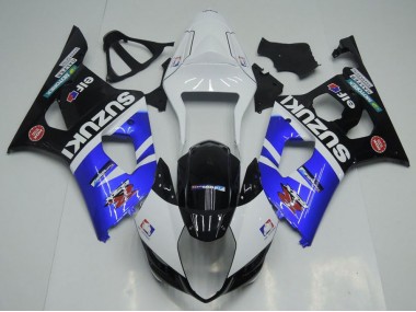 2003-2004 Blau Weiß und Schwarz Suzuki GSXR 1000 Motorrad Verkleidung