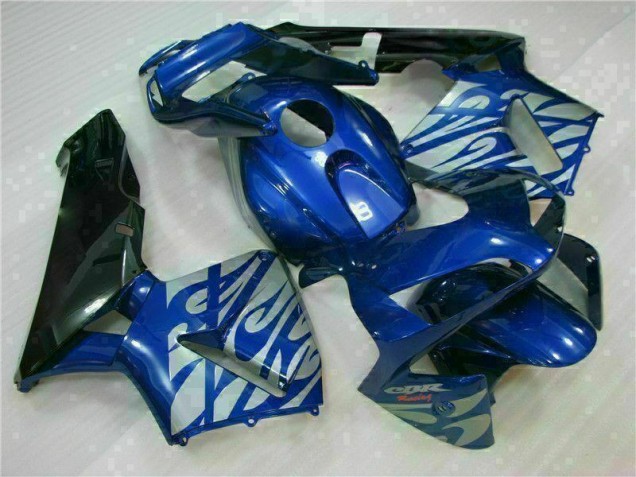 2003-2004 Blau mit silberner Flamme Honda CBR600RR Motorrad Verkleidung 2003-2004 Blau mit silberner Flamme Honda CBR600RR Motorrad Verkleidung