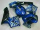 2003-2004 Blau mit silberner Flamme Honda CBR600RR Motorrad Verkleidung 2003-2004 Blau mit silberner Flamme Honda CBR600RR Motorrad Verkleidung