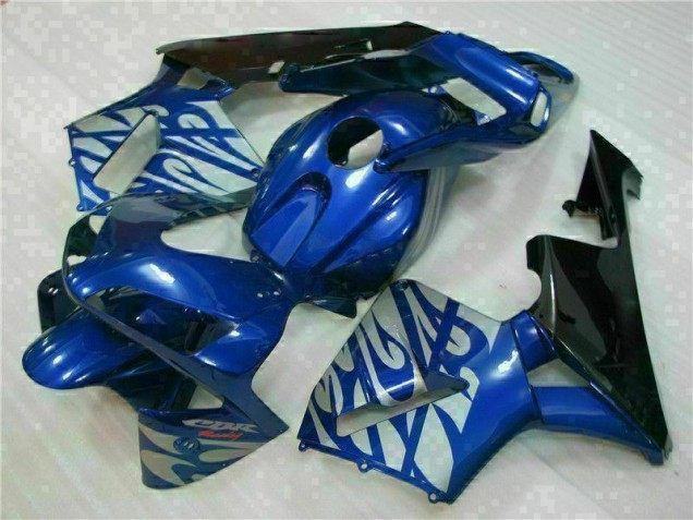 2003-2004 Blau mit silberner Flamme Honda CBR600RR Motorrad Verkleidung 2003-2004 Blau mit silberner Flamme Honda CBR600RR Motorrad Verkleidung