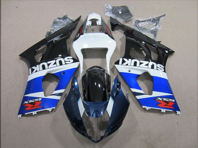2003-2004 Blau weißer Aufkleber Suzuki GSXR 1000 Motorrad Verkleidung 2003-2004 Blau weißer Aufkleber Suzuki GSXR 1000 Motorrad Verkleidung