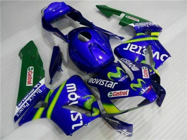 2003-2004 Blaugrün Movistar Castrol Honda CBR600RR Motorrad Verkleidung 2003-2004 Blaugrün Movistar Castrol Honda CBR600RR Motorrad Verkleidung
