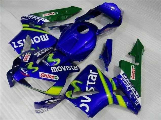 2003-2004 Blaugrün Movistar Castrol Honda CBR600RR Motorrad Verkleidung 2003-2004 Blaugrün Movistar Castrol Honda CBR600RR Motorrad Verkleidung