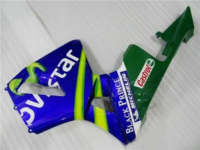 2003-2004 Blaugrün Movistar Castrol Honda CBR600RR Motorrad Verkleidung 2003-2004 Blaugrün Movistar Castrol Honda CBR600RR Motorrad Verkleidung