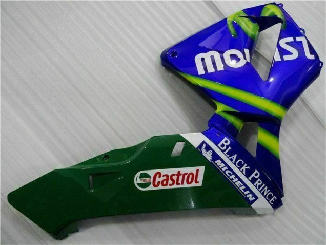 2003-2004 Blaugrün Movistar Castrol Honda CBR600RR Motorrad Verkleidung 2003-2004 Blaugrün Movistar Castrol Honda CBR600RR Motorrad Verkleidung