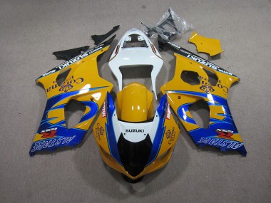 2003-2004 Gelb Blau Corona Extra Suzuki GSXR 1000 Motorrad Verkleidung