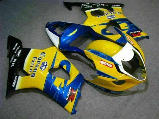 2003-2004 Gelb Blau Suzuki GSXR 1000 Motorrad Verkleidung 2003-2004 Gelb Blau Suzuki GSXR 1000 Motorrad Verkleidung