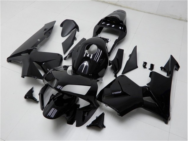 2003-2004 Glänzend Schwarz Honda CBR600RR Motorrad Verkleidungen 2003-2004 Glänzend Schwarz Honda CBR600RR Motorrad Verkleidungen