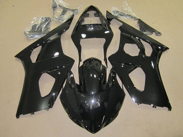 2003-2004 Glänzend Schwarz Suzuki GSXR 1000 Motorrad Verkleidung & Plastik 2003-2004 Glänzend Schwarz Suzuki GSXR 1000 Motorrad Verkleidung & Plastik