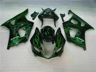 2003-2004 Grün Schwarz Suzuki GSXR 1000 Motorrad Verkleidung