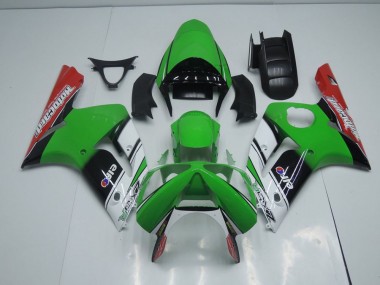 2003-2004 Grüne Motocard Kawasaki ZX6R Motorrad Verkleidung