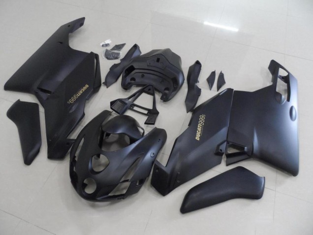 2003-2004 Matt Schwarze und goldene Aufkleber Ducati 749 999 Motorrad Verkleidung 2003-2004 Matt Schwarze und goldene Aufkleber Ducati 749 999 Motorrad Verkleidung
