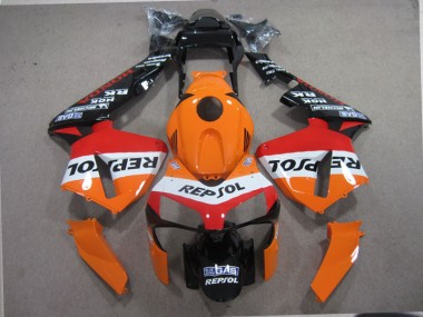 2003-2004 Orange Schwarz Repsol Honda CBR600RR Motorrad Verkleidung