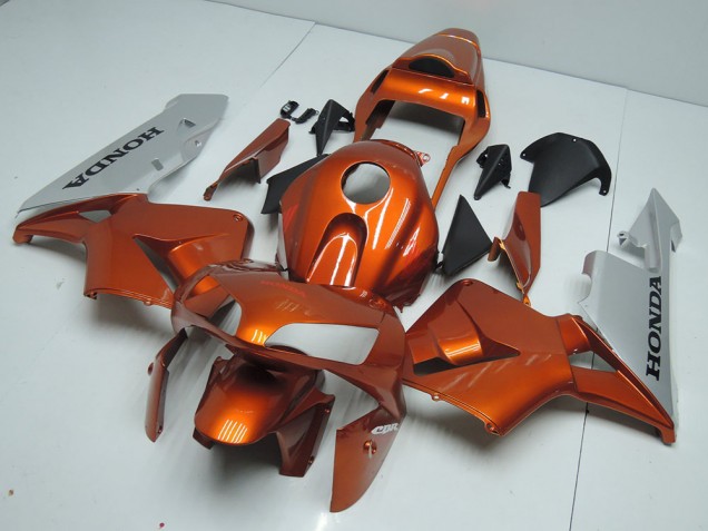 2003-2004 Orange Silber Honda CBR600RR Motorrad Verkleidung