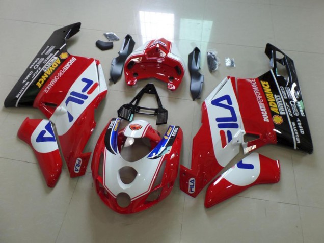 2003-2004 Rot Fila Ducati 749 999 Motorrad Verkleidung 2003-2004 Rot Fila Ducati 749 999 Motorrad Verkleidung
