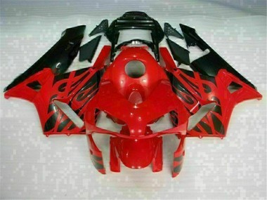 2003-2004 Rot Schwarz Honda CBR600RR Motorrad Vollverkleidung & Plastik