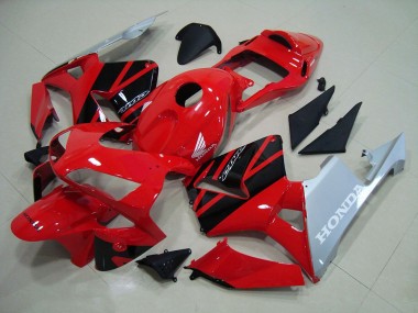 2003-2004 Rot Silber Honda CBR600RR Motorrad Verkleidung