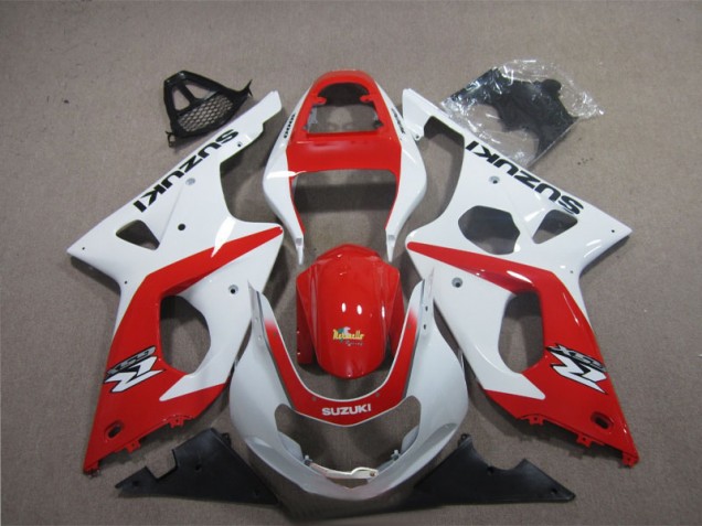 2003-2004 Rot Weiß Suzuki GSXR 1000 Motorrad Verkleidung 2003-2004 Rot Weiß Suzuki GSXR 1000 Motorrad Verkleidung